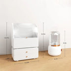 Large Makeup Storage Box with Brush Holder