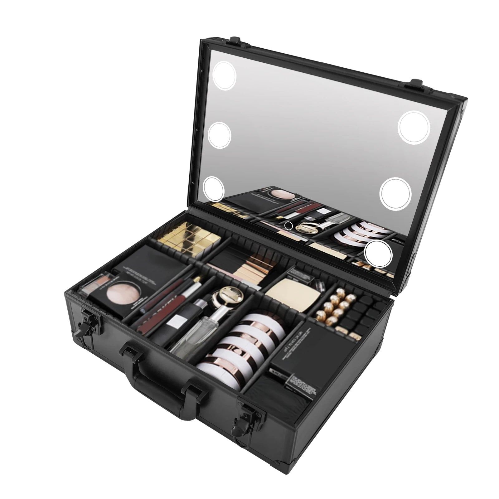 Large Makeup & cosmetic Storage Case With LED Mirror