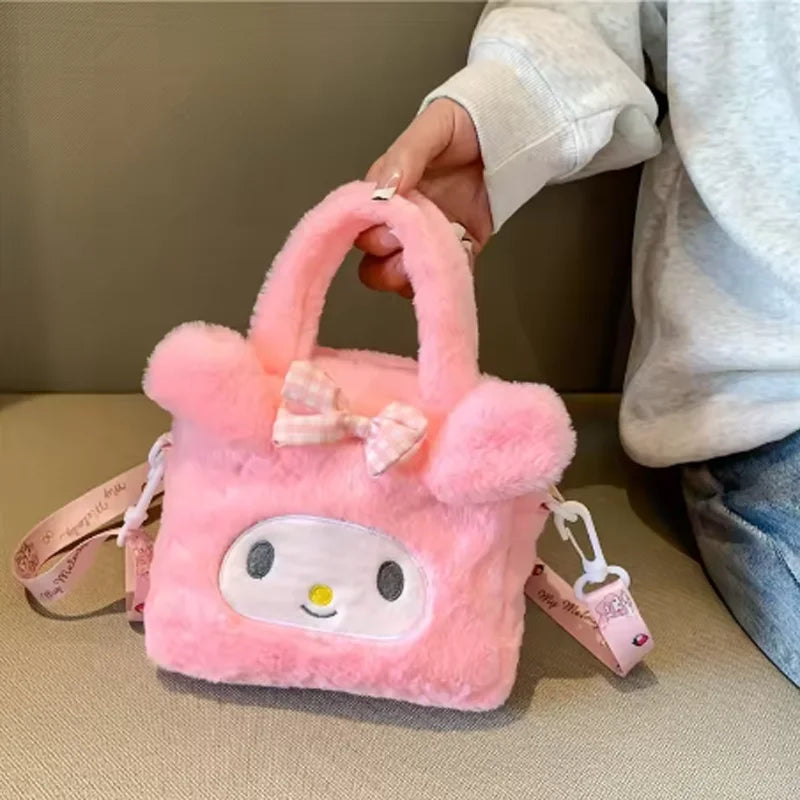 Luxury Pink Plush Makeup Bag