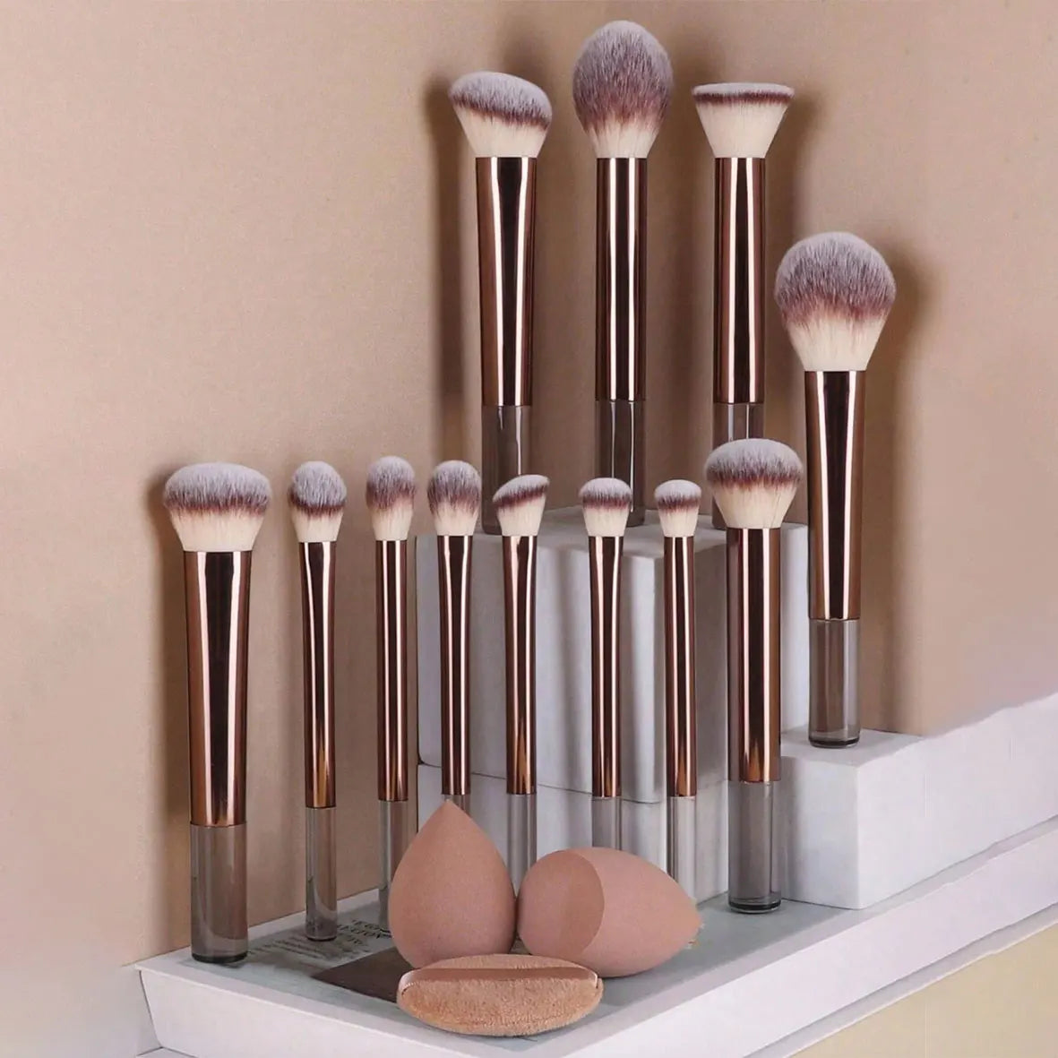 Professional Makeup Brush Set with Sponges