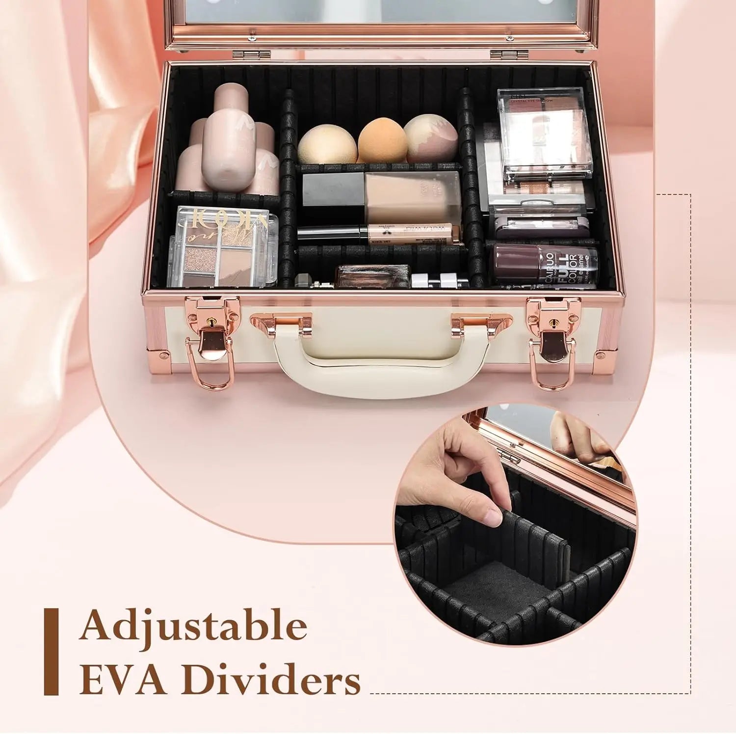 Travel Makeup Case With LED Mirror
