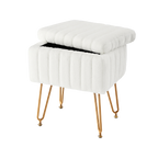 Faux Fur Vanity Desk Stool