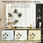 Vanity Desk with Mirror & 5 Drawers