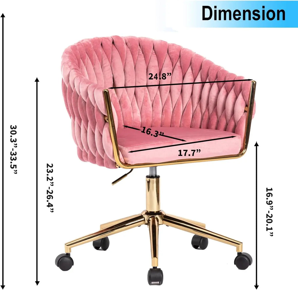 Swivel Vanity Desk Chair - Pink