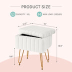 Faux Fur Vanity Desk Stool