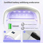 Rechargeable UV LED Nail Dryer Lamp 66W, 4 Timer Setting & 33 LED