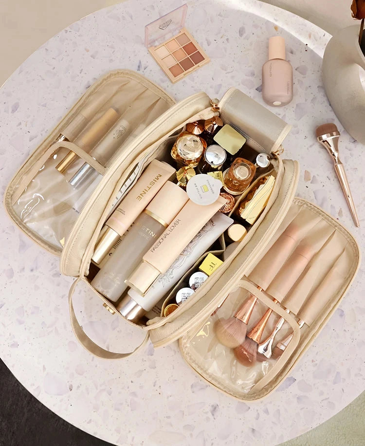 Large Capacity Multi Pocket Waterproof Makeup & Cosmetic Pouch