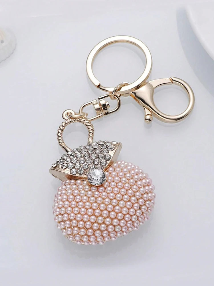 Pearl Beads Bag Keychain