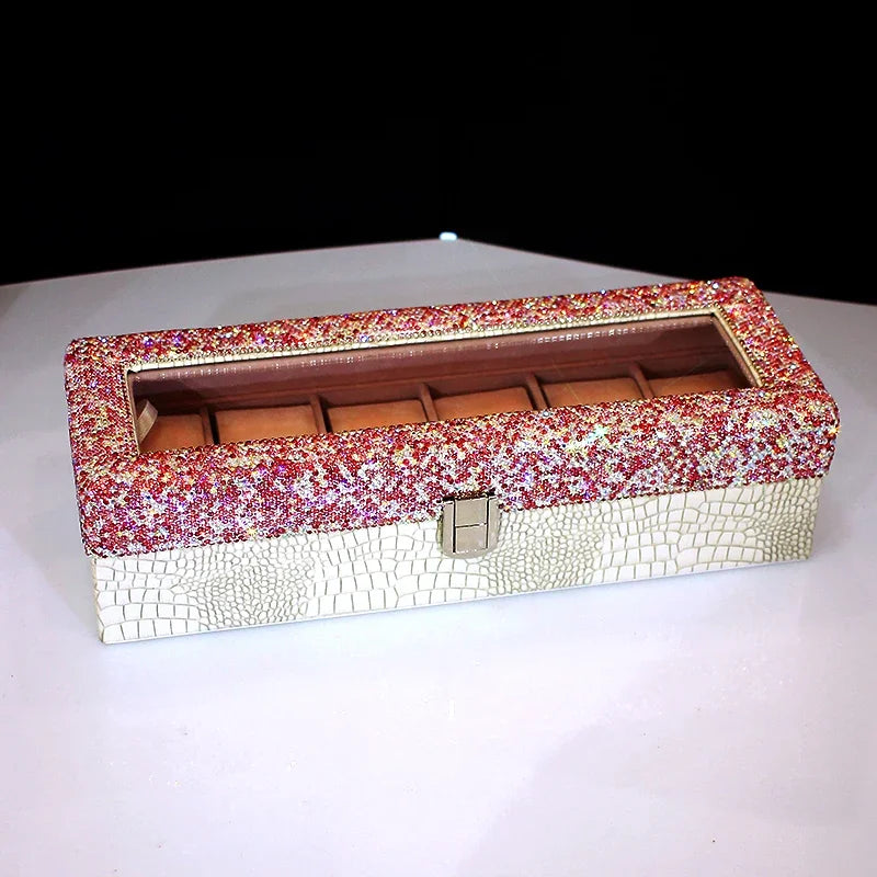 Watches Organizer 6-slot - Rhinestone