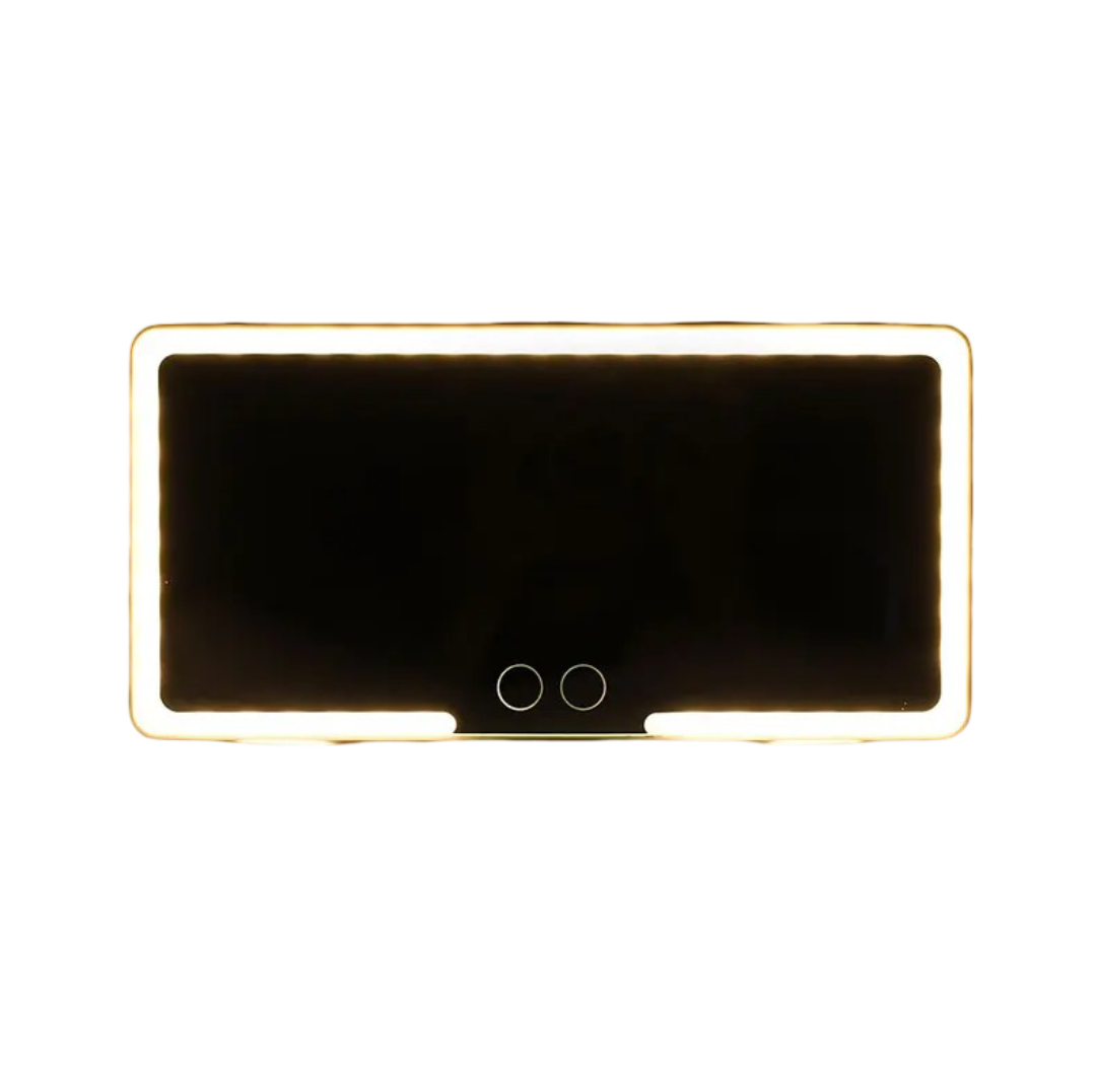 Dual Colors Car Sun Visor Rechargeable LED Vanity Mirror & Touch Screen