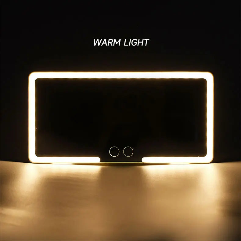 Dual Colors Car Sun Visor Rechargeable LED Vanity Mirror & Touch Screen