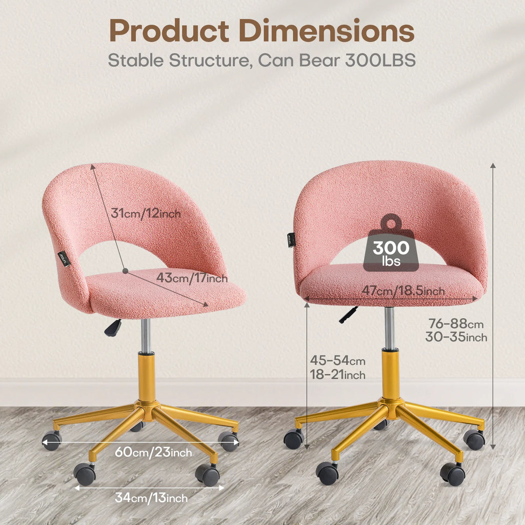 Makeup Vanity Desk  Adjustable Swivel Chair