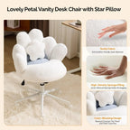Petal Shape Vanity Chair With Star Pillow