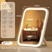 Desktop Vanity Makeup Mirror With 3 Colors Mode