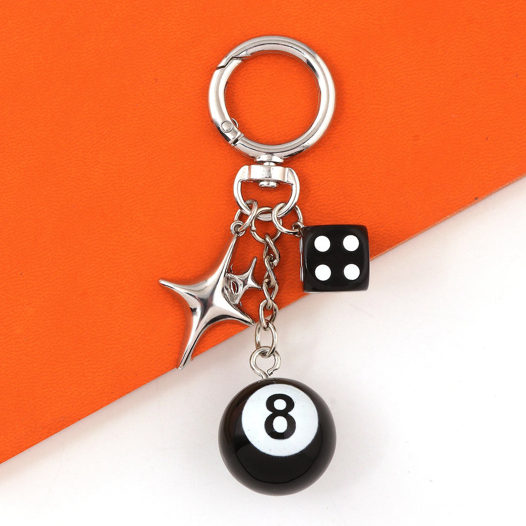 Billiard Ball Shape Bag Keychain