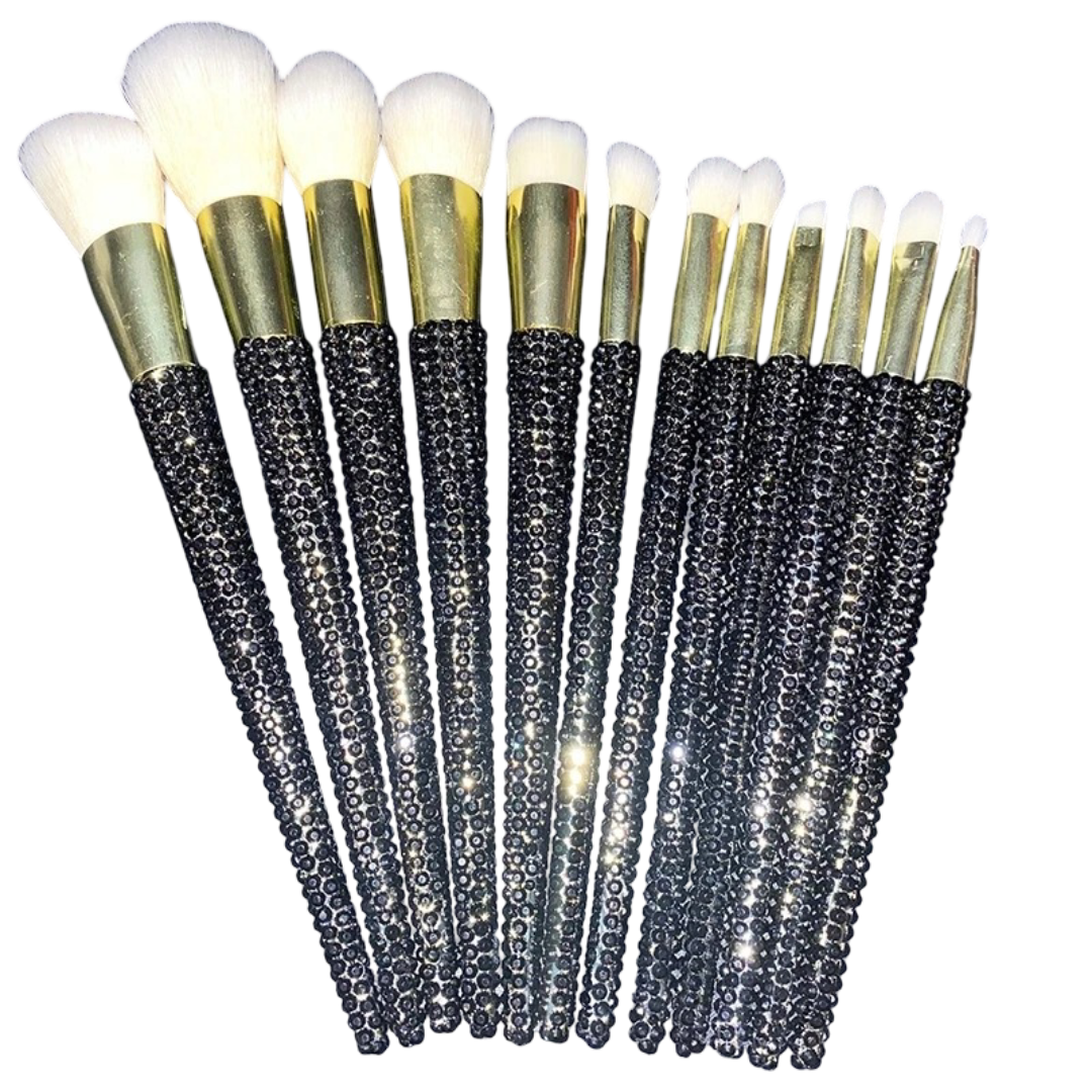 Diamond studded Makeup Brushes