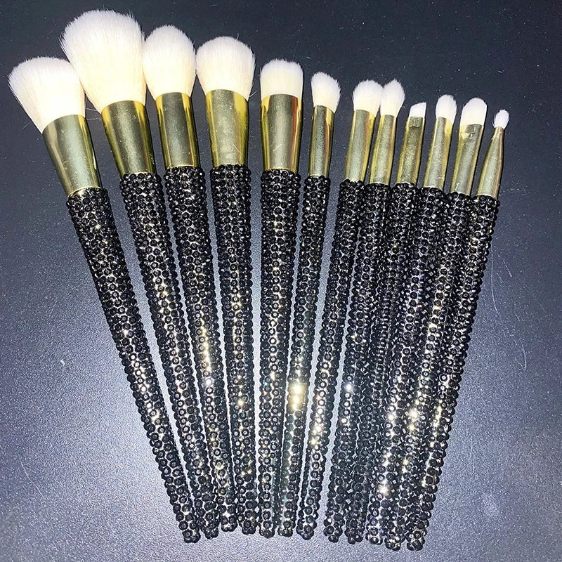 Diamond studded Makeup Brushes