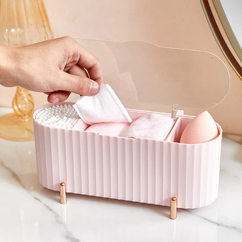 Dustproof Makeup Storage Box With Lid