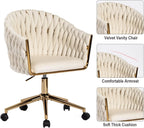 Swivel Vanity Desk Chair - Beige