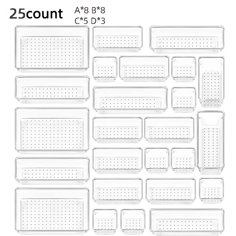 Vanity Desk Drawer Organizer Trays