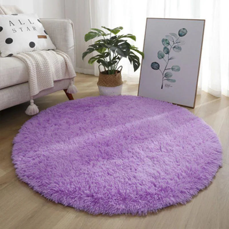 Soft Fluffy Circular Rugs for Vanity Desk Chair