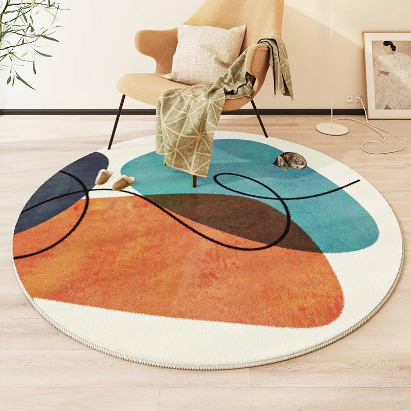 Modern Round Vanity Desk Carpet