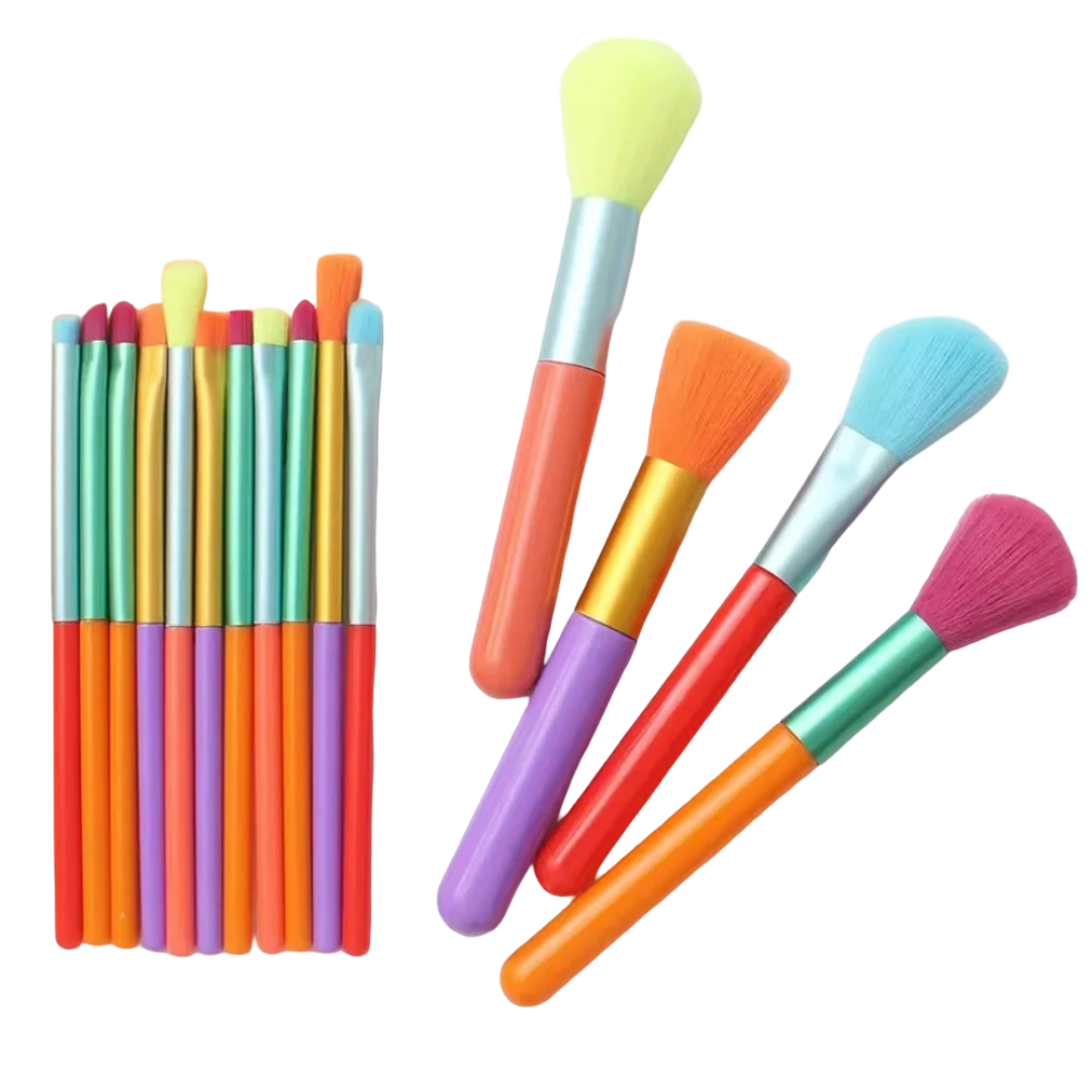 Rainbow Makeup Brush Set