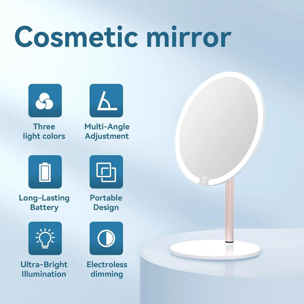 Portable Vanity Makeup Mirror With Touch Control