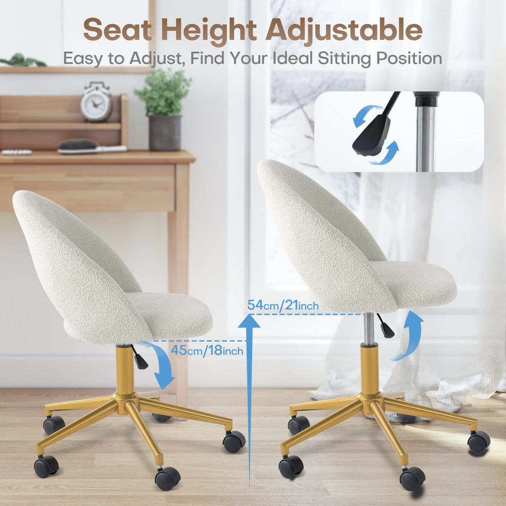 Makeup Vanity Desk  Adjustable Swivel Chair