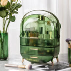 Large Capacity Transparent Makeup Organizers - Green