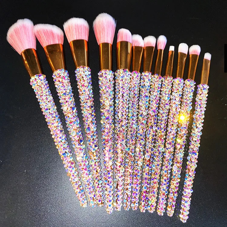Diamond studded Makeup Brushes