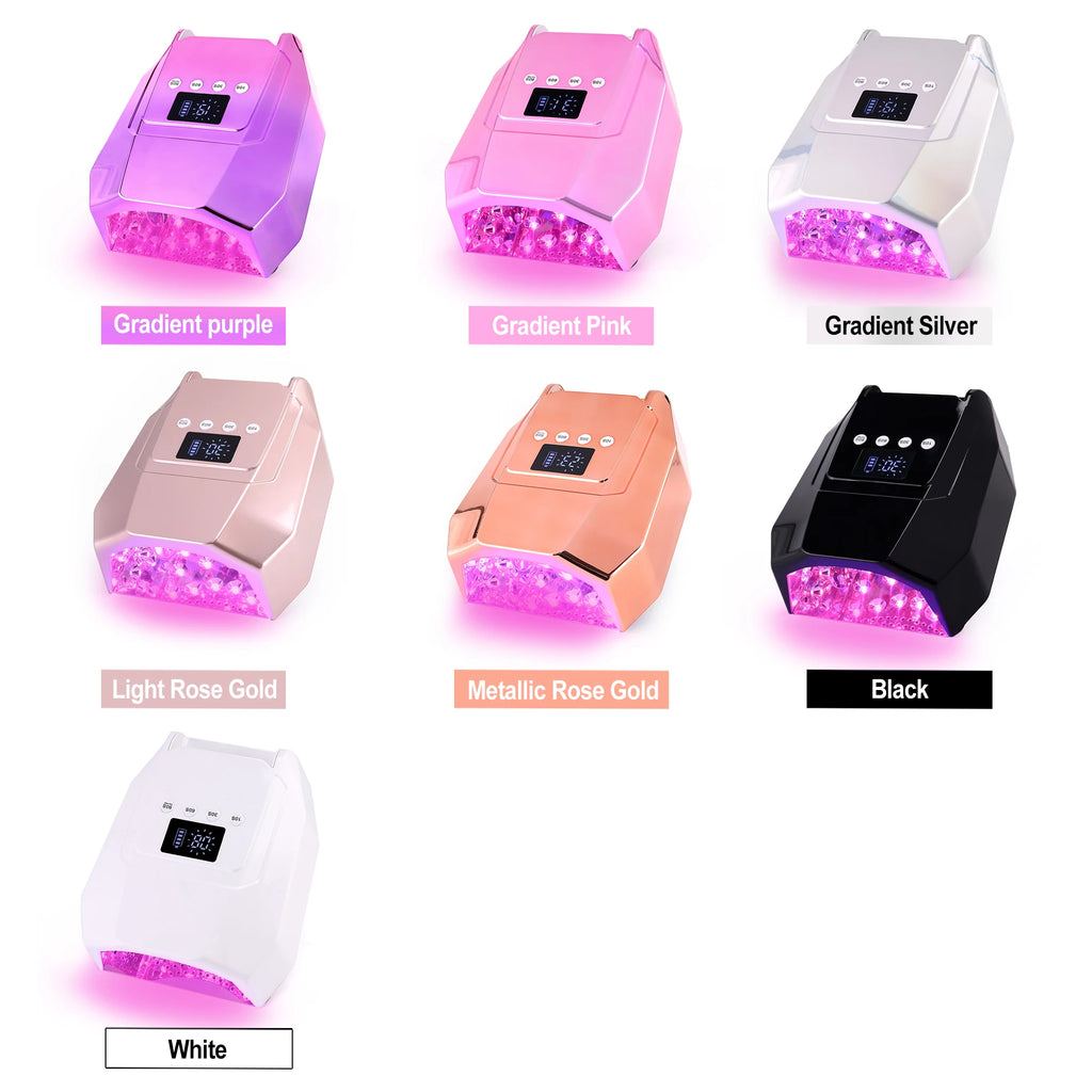 Rechargeable UV LED Nail Dryer Lamp 98W, 4 Timer Setting & 33 LED