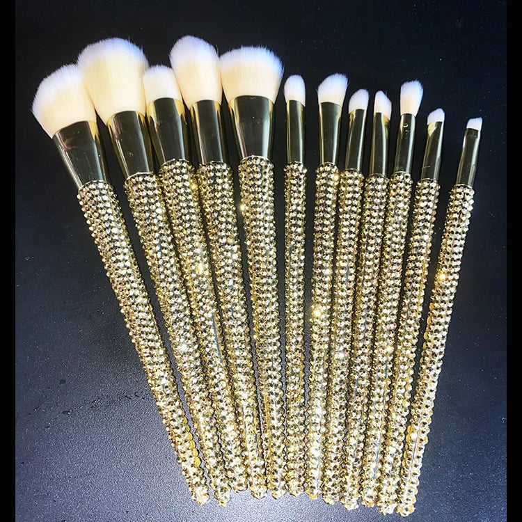 Diamond studded Makeup Brushes