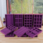 Luxury Velvet Drawer Organizer Tray [Violet]