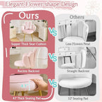 Vanity Chair with Adjustable Gold Legs and Pillow