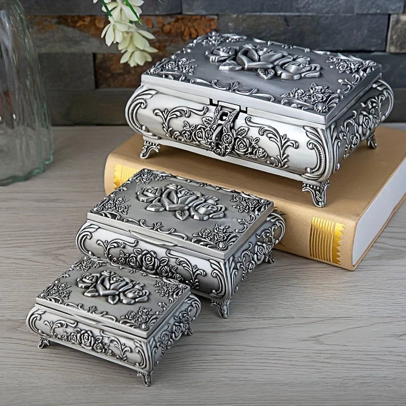 High-end Large Capacity Jewelry Storage Box with Three-dimensional Lock Buckle