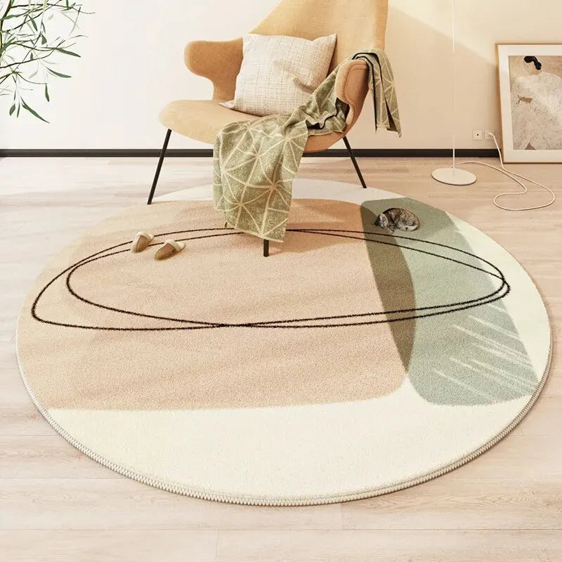 Modern Round Vanity Desk Carpet