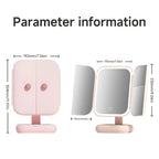 Trifold LED Makeup Mirror
