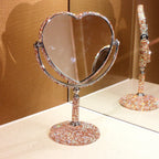 HeartGlow 360° Makeup Mirror (Double-Sided Heart Shape)