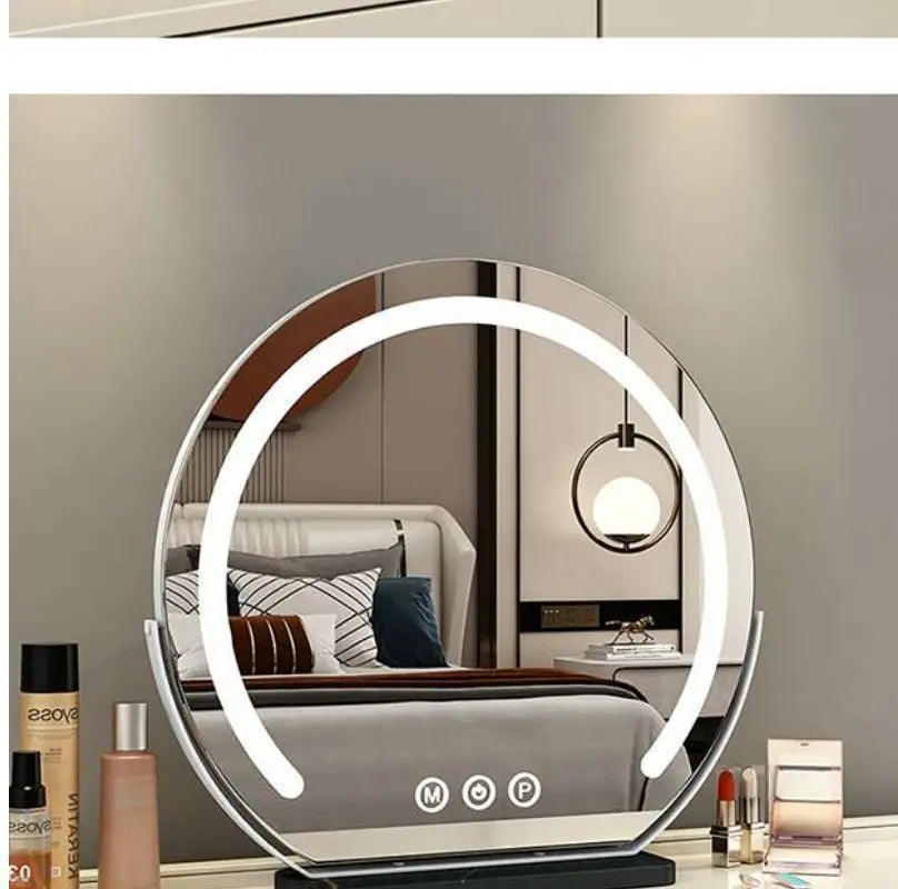 Semicircular Makeup Vanity Mirror with Smart Touch