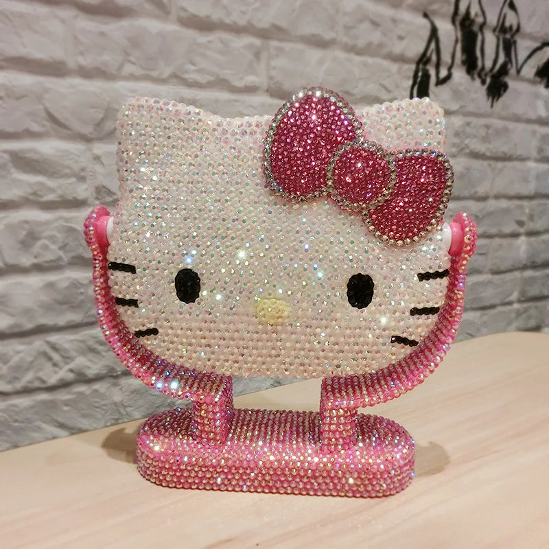 Hello Kitty Rhinestones Embedded Mirror