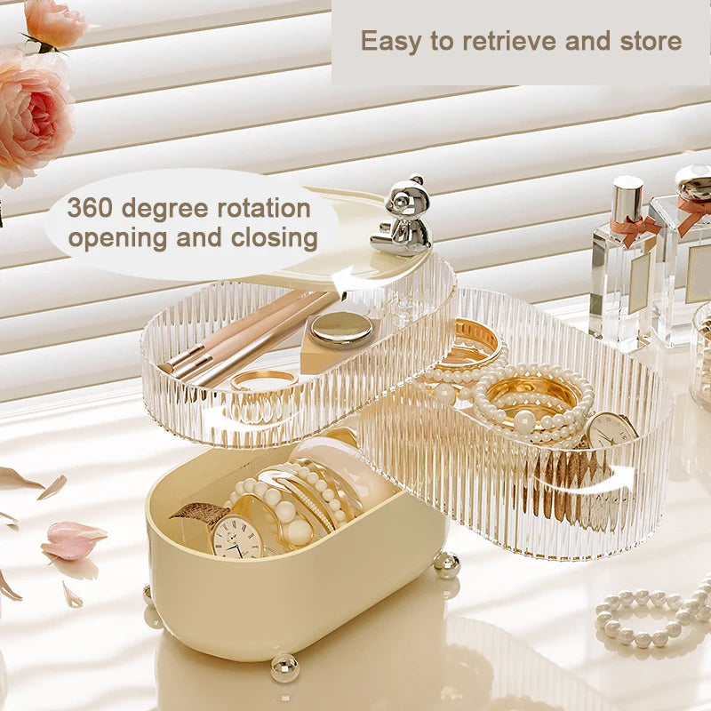 Multifunctional Rotating Makeup Storage Box