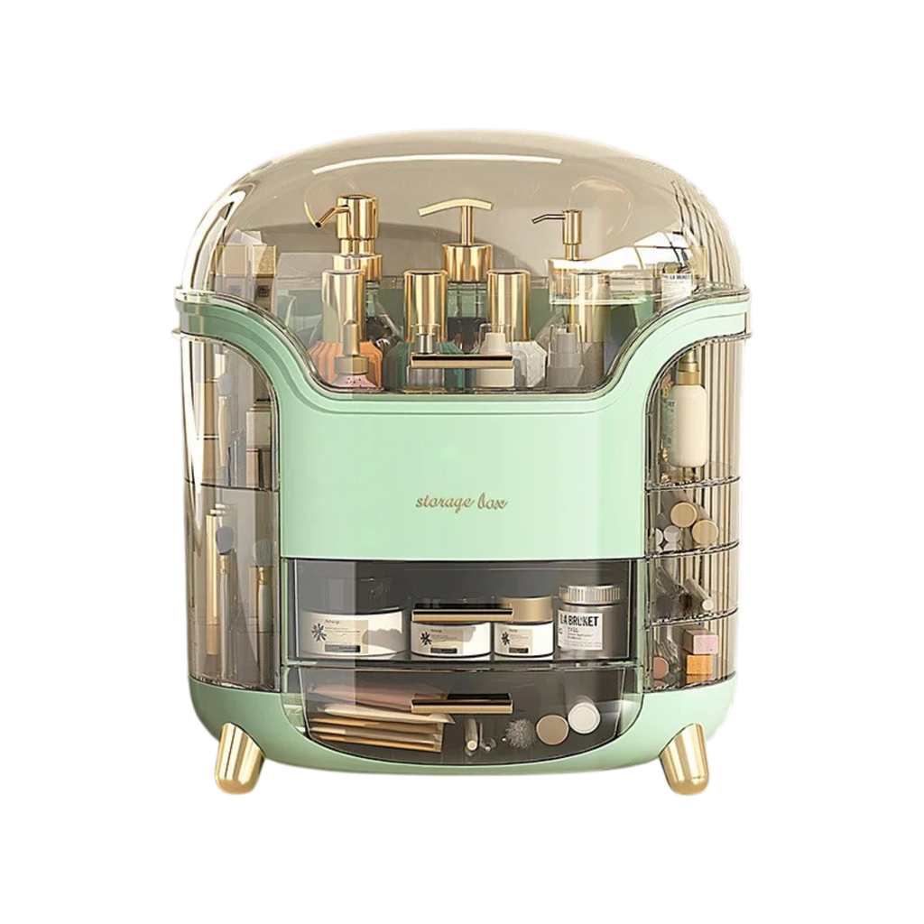 Large Capacity Crystal Makeup Organizers - Mint Green