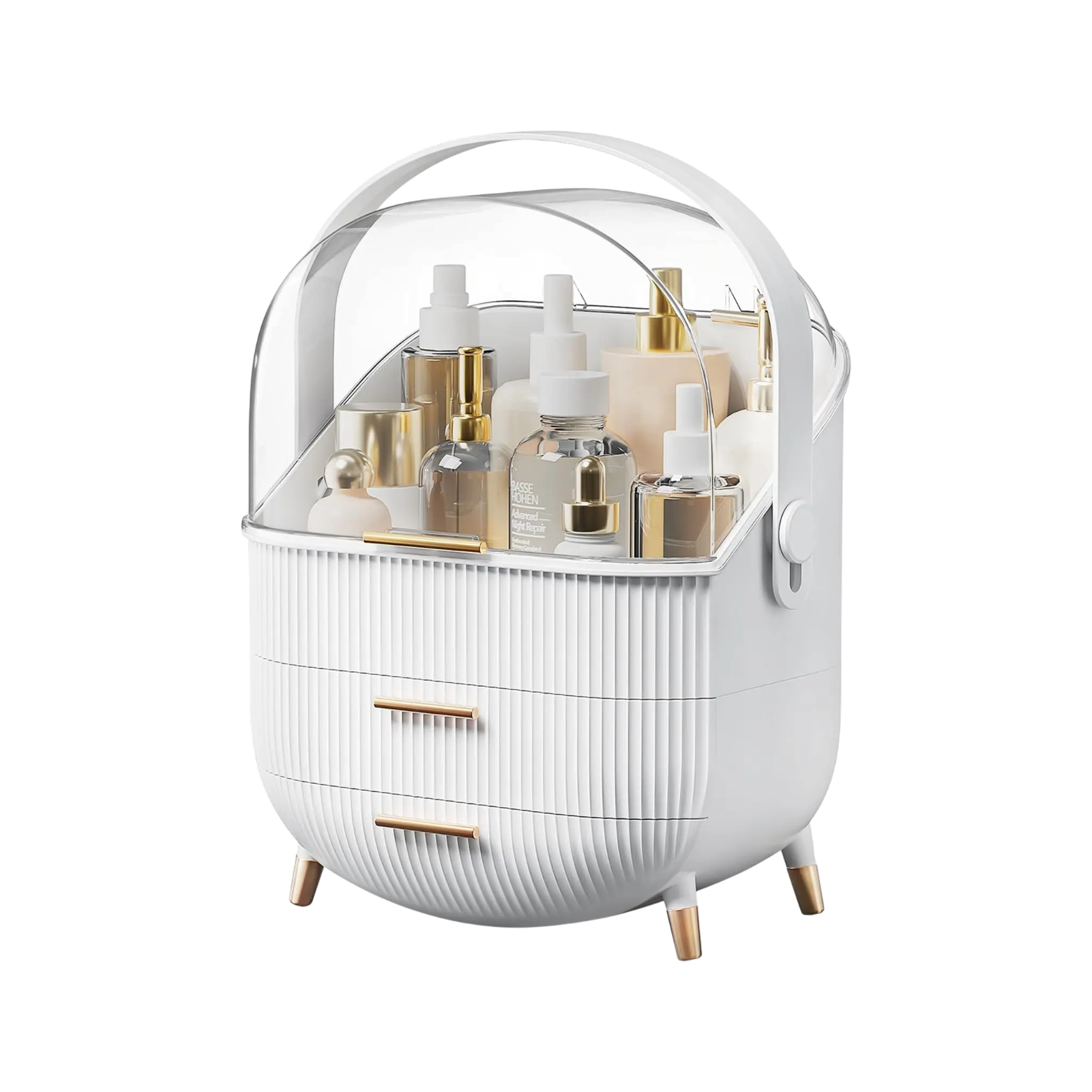 Large Capacity Makeup Organizers - White