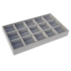 Luxury Velvet Drawer Organizer Tray [Gray]