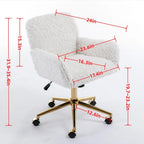 Fluffy Faux Fur Vanity Chair