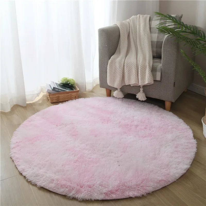 Soft Fluffy Circular Rugs for Vanity Desk Chair