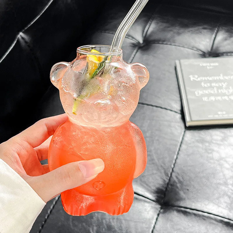 Bear Shaped Coffee Mug With Straw