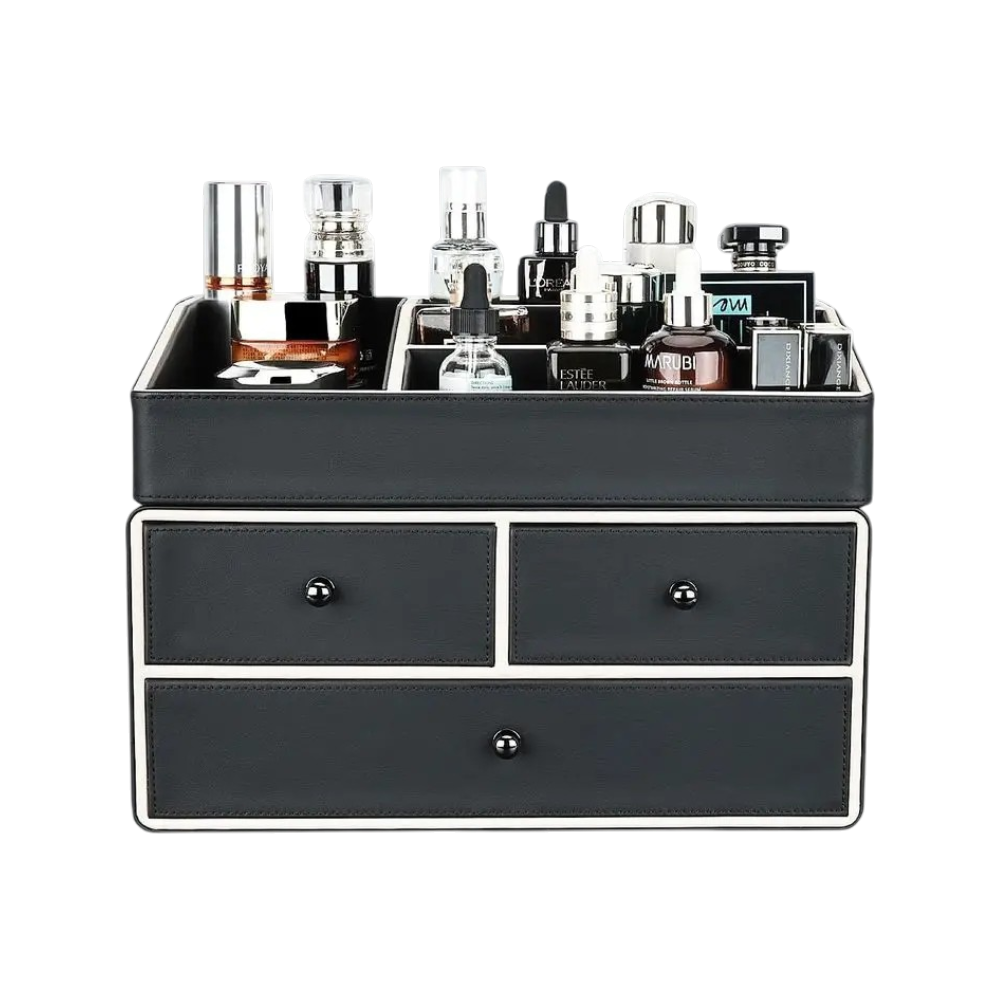 2 Tier Makeup Organizer With 3 Drawers