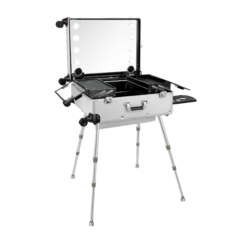Aluminum Makeup Trolley - White